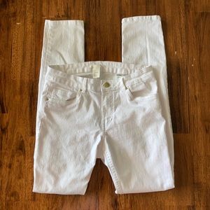H&M High Rise Jeans Jeggings Skinny White Size 8 Mom Pants Casual Everyday
